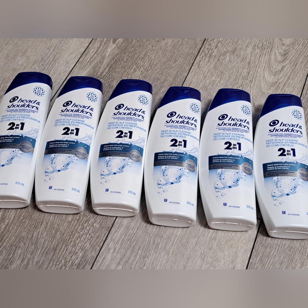6x Head & Shoulder Deep Scalp Cleanse 2-in-1 Dandruff Shampoo and Conditioner